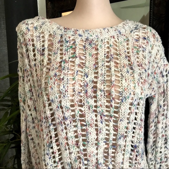 AEO Variegated Open Knit Low Back Sweater - Picture 4 of 8